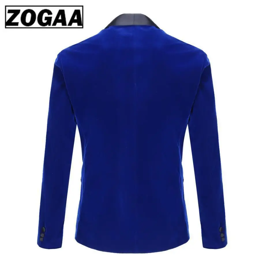 ZOGAA 2019 мужской классический комплект из 3 предметов бархатные костюмы стильные