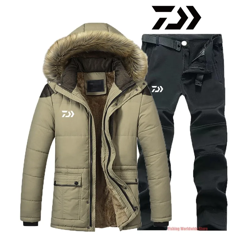 Новинка мужские утепленные бархатные теплые рыболовные куртки зимняя одежда для