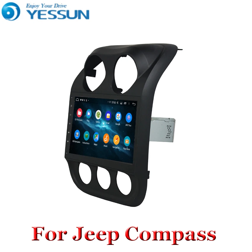 Автомобильный DVD-плеер Android 9 GPS-навигация мультимедиа для Jeep Compass патриот радио