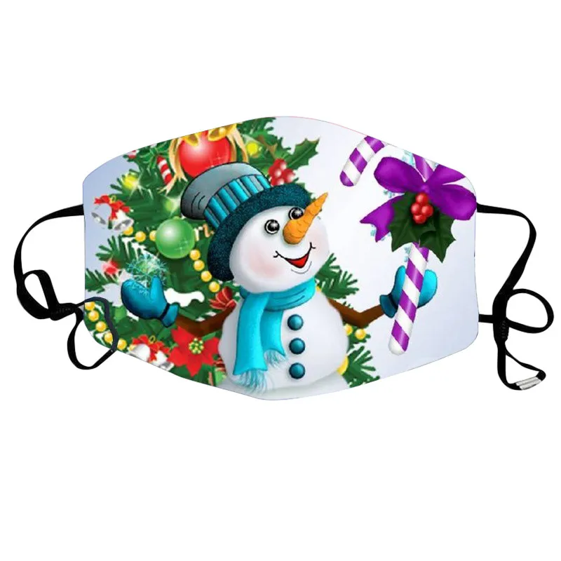 

5PC Activated Carbon Outdoor Mouth Christmas Print Face Mask Protection MaskMascarillas Face Shield Masque Facial Mask