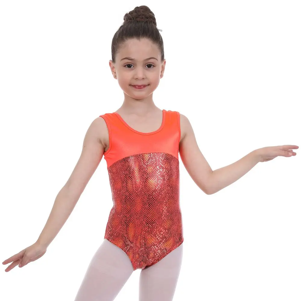 Детский трико для ритмической гимнастики девочек белый и серый цвет