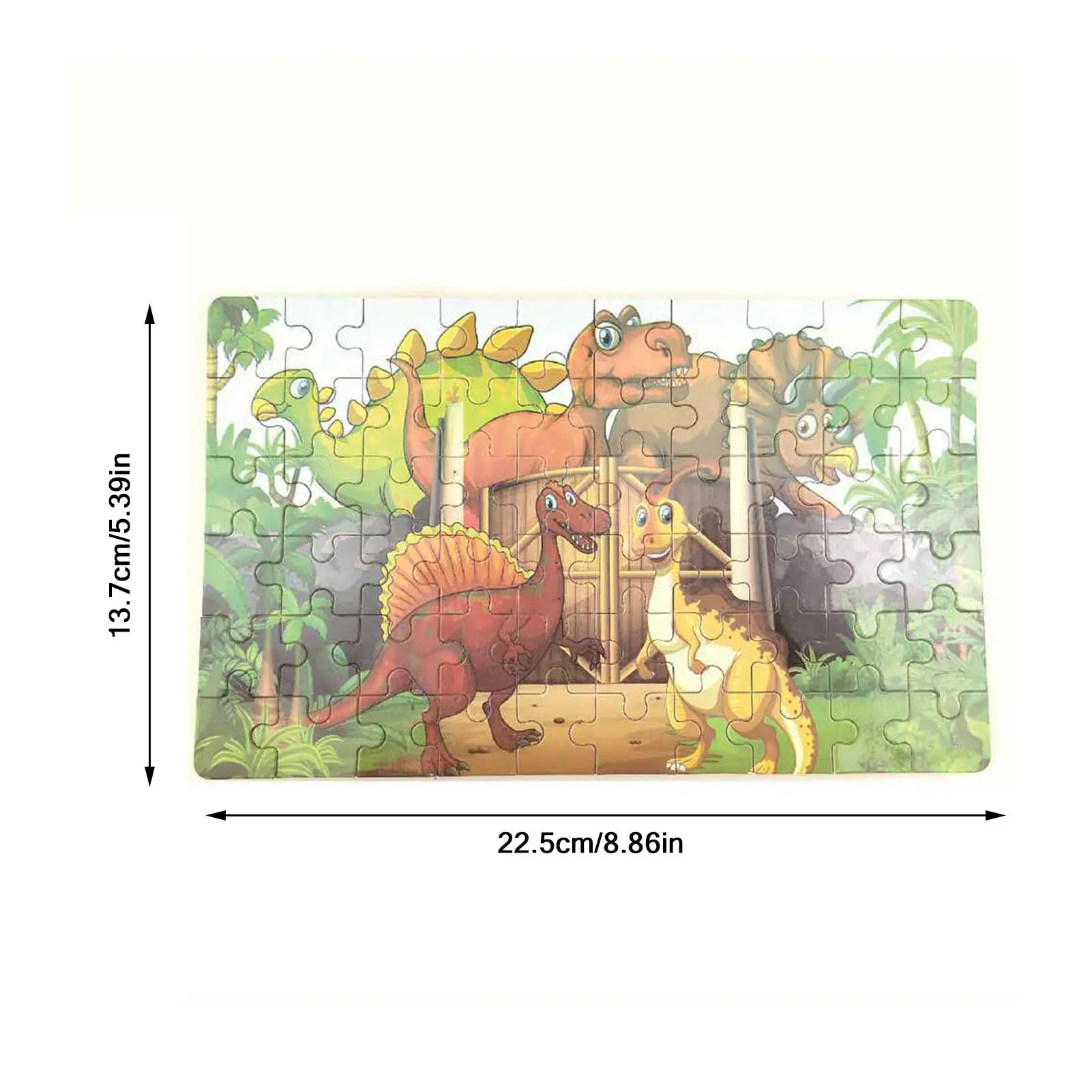 

60 Pieces Of Dinosaur Egg 3D Jigsaw Wooden Toy Animal Puzzle Educational Puzzle Toy Children Baby Gift Games And Puzzles