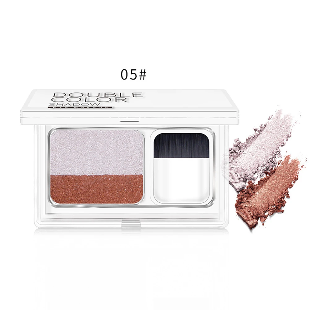 Палитра двухцветных теней для век блестящие тени палитра макияжа ленивые