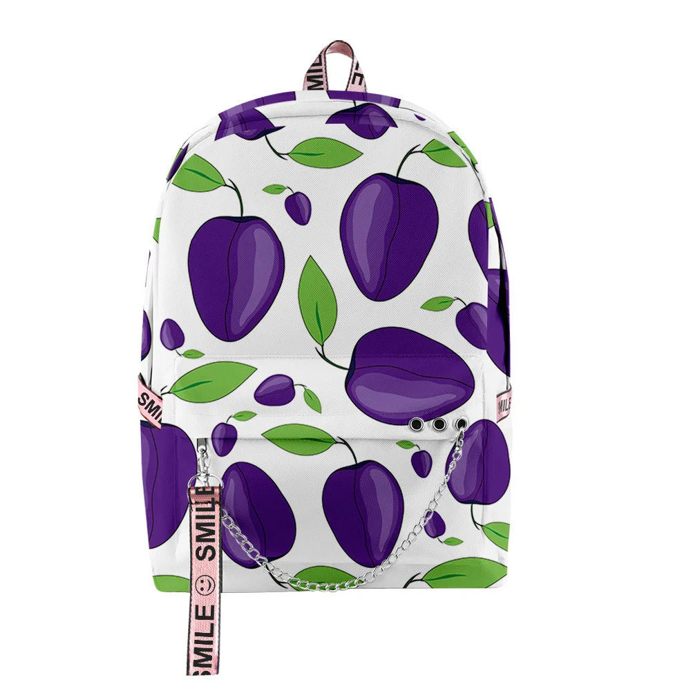 

2021 New Fruit pattern 3D Digital Color Printing Campus Student Backpack Laptop Bag Youth Hip hop Fashion Men/Women Bag