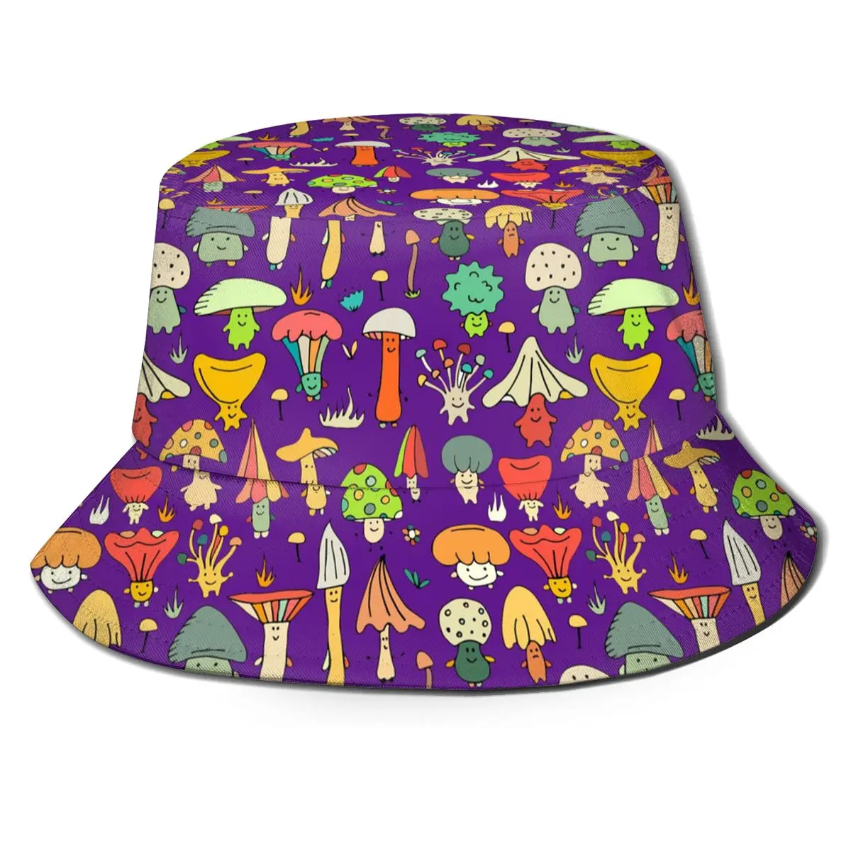 

NOISYDESIGNS Summer Colorful Mushroom Pattern Bucket Hats Women's Fashion Sunshade Fisherman's Hat Basin Hat Outdoor Bucket Hats