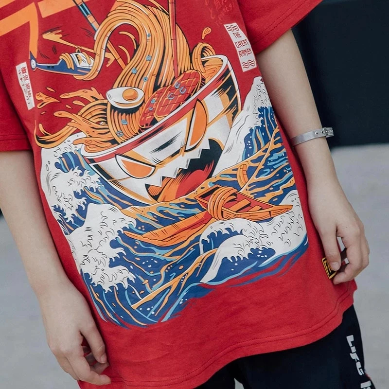 Лето 2018 футболка с японским мультяшным 3D принтом женская уличная одежда модная