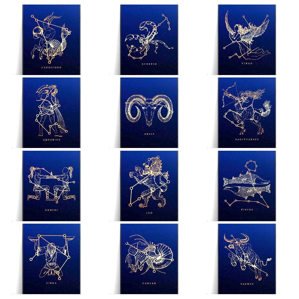 Скандинавская созвездия простое настенное искусство холст плакаты принты