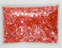 jelly siam ab color 1 512mm flat back round acrylic rhinestones beads stones 3d acrylic nail art garment decoration