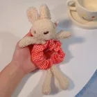 Резинка Для Волос плюшевая женская, милая эластичная заколка Для хвоста с медведем, Кроликом, аксессуары Для Волос