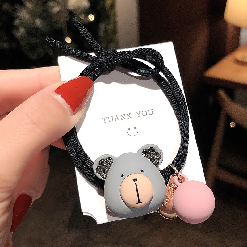 

Women Cute Cartoon Hair Bands Lovely Bear Shape Headband For Girls Hair Rope Ties Ball Pendant Hairband Fashion Hair Accessories