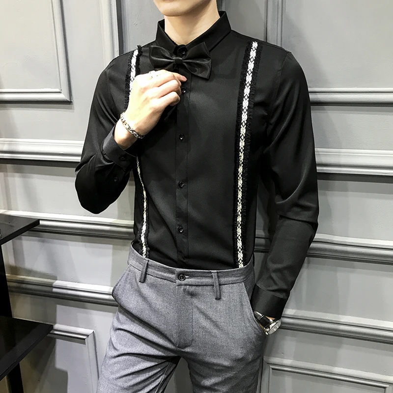 

Fashion Fit Slim Men Shirt Long Sleeve Camisas Para Hombre Casual Chemise Homme 2020 Spring Autumn Camisa Social Masculina