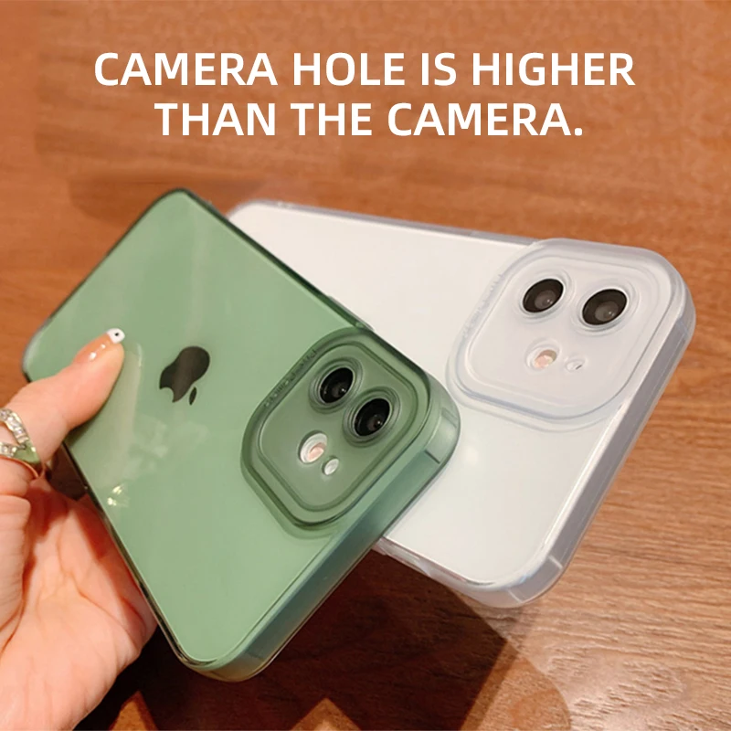 Luxury Shockproof Camera Lens Protection Soft TPU Smartphone Case For iPhone 12 Pro Max Mini 11 XR Cell Phone Back Cover Fundas