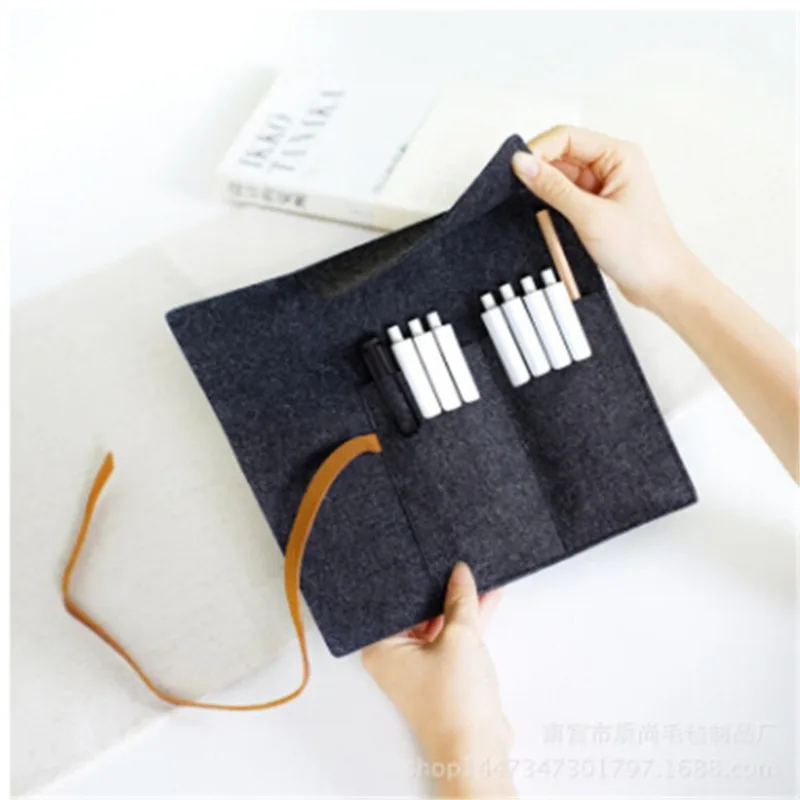 Чехлы-карандаши из синтетического войлока кожаная сумка-карандаш с текстурой