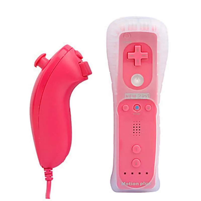 Беспроводной пульт управления 2 в 1 встроенный дистанционного Motion Plus для Nintendo Wii