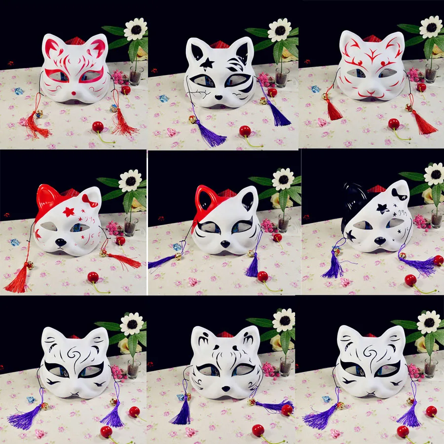 Маска на все лицо для мальчиков и девочек аниме маска с животными кошками