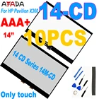 10 шт. ЖК-дисплей 14 ''сенсорный дигитайзер для ноутбуков серии HP Pavilion X360 14-CD 14CD сенсорный экран 14M-CD заменяемая панель