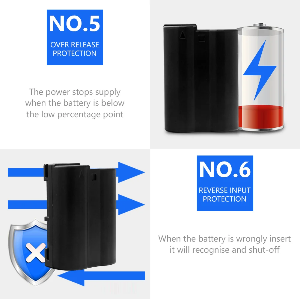 

2Pcs EN-EL15 digital batteries EN EL15 ENEL15 Camera Battery pack For Nikon D600 D610 D600E D800 D800E D810 D7000 D7100 d750 1V1