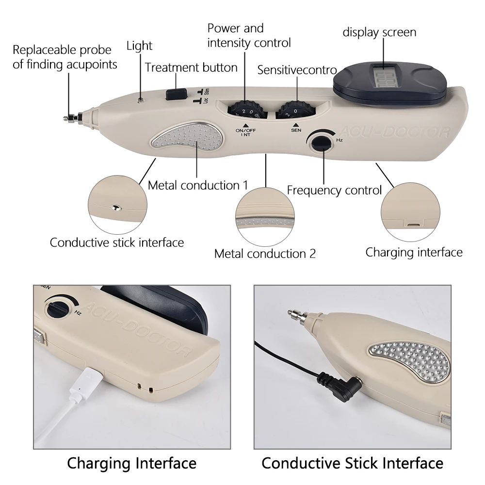 Электронной акупунктуры массажер Meridian ручка здравоохранения Монитор