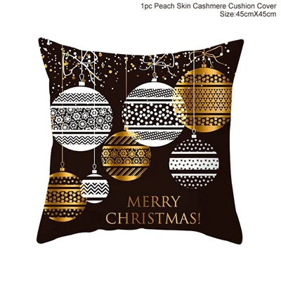 Black Pillowcase 6 FENGRISE Merry Christmas чехол для подушки рождественские украшения Navidad рождественские украшения для дома счастливый год Рождество - Цвет: Black Pillowcase 6