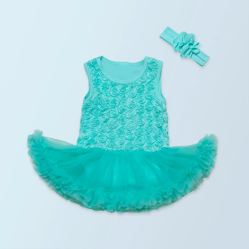 Кружевное платье-пачка хлопковое Летнее Детское балетное платье с рюшами