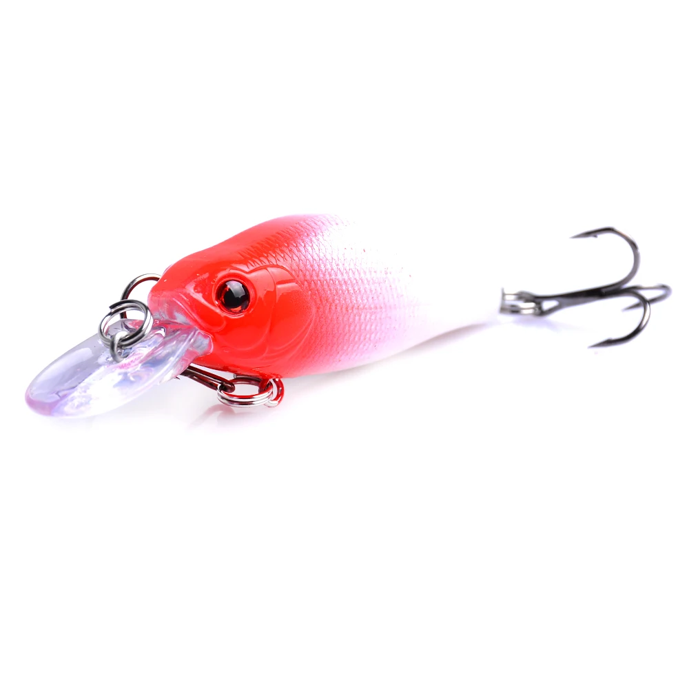 

1PCS 7cm 8g Minnow Fishing Wobblers Artificial Hard Bait Fake Plastic Lures Pesca Crankbait Pike Treble Hooks Tackle Swimbait