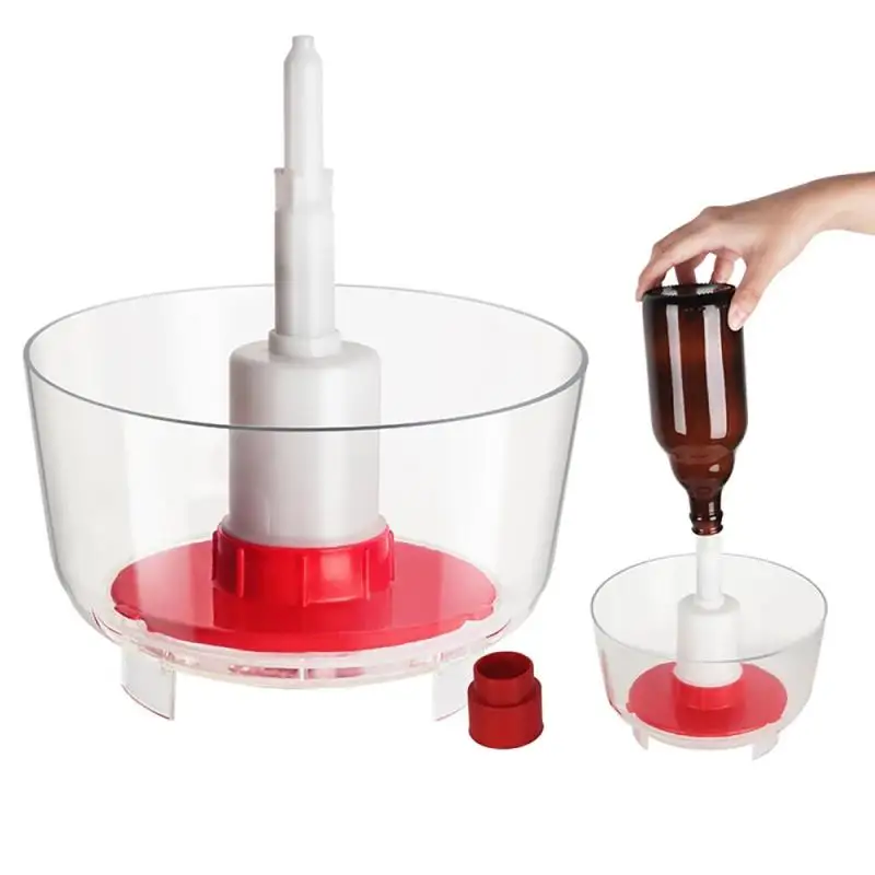 

Wine Rinser Beer Bottle Washer Sterilizer Adapter For Home Brew Laboratory Bar Kitchen Bottle Cleaning Machine Tools Transparent