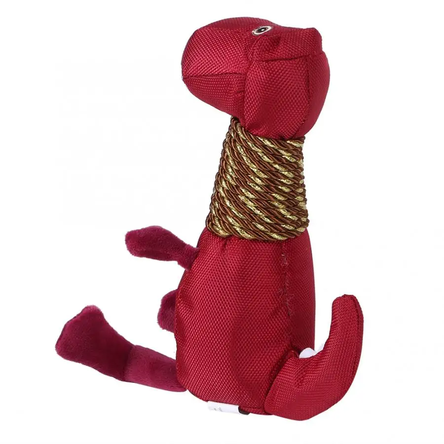 Жевательная игрушка для собак плюшевый питомец динозавр форма звучащих зубов