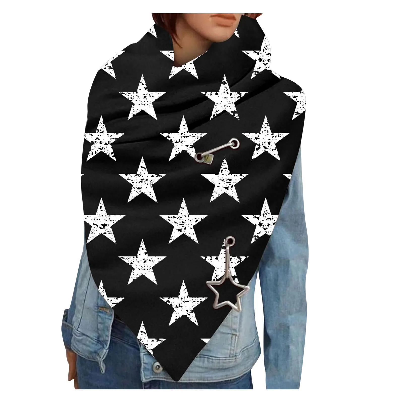 

2020 Fashion Winter Women Scarf Button Dot Printing Button Soft Wrap Casual Warm Scarves Shawls Scarf Women Bib