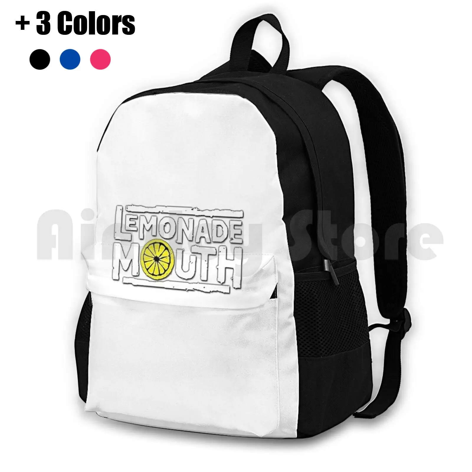 

Lemonade Mouth Outdoor Hiking Backpack Waterproof Camping Travel Lemonade Mouth Fashion New York Pattern London Paris France