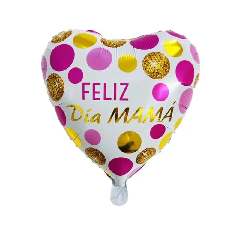 18/22 дюймов Сердце Круглый Форма печатных испанская мать Фольга воздушные шары на