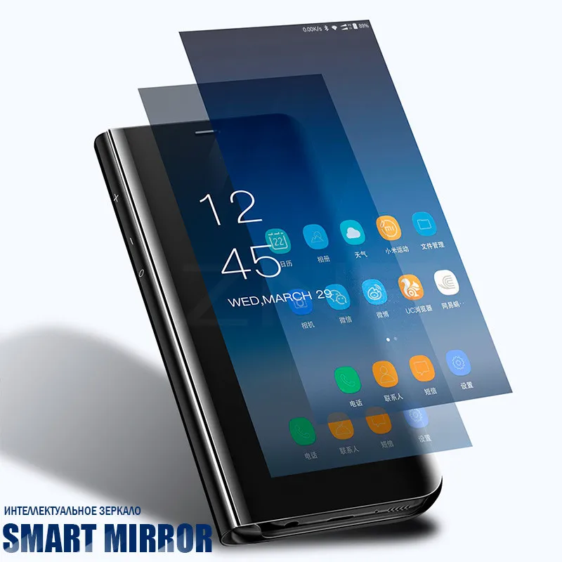 Умный зеркальный флип-чехол Auroras для OPPO Reno 2 Официальный чехол-книжка с подставкой