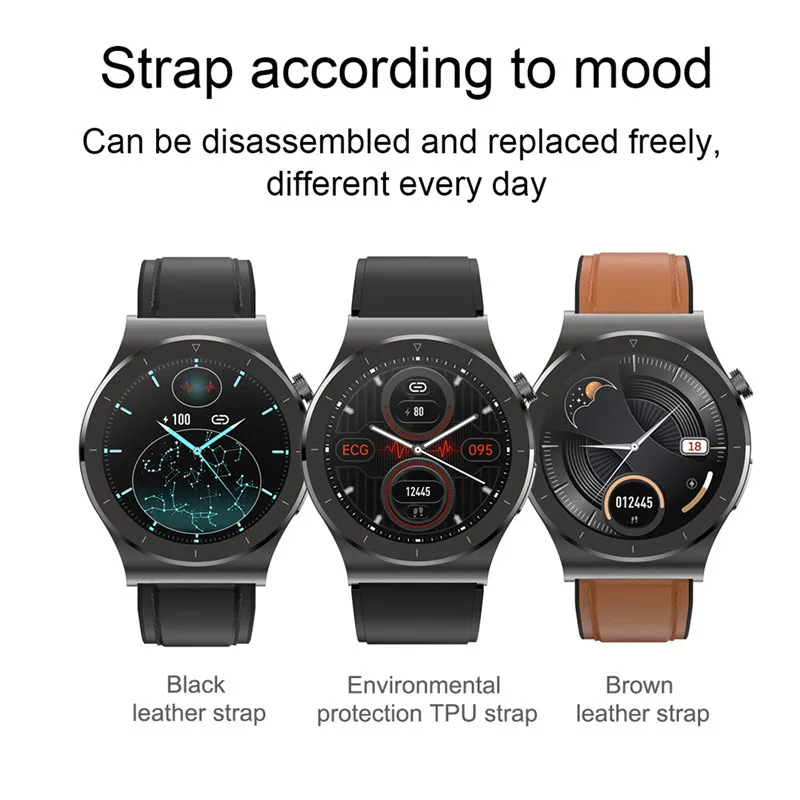 

ECG PPG Smart Watch 2021 Body Temperature For Men Women Android IOS Smartwatch Blood Pressure Pedometer Bracelet