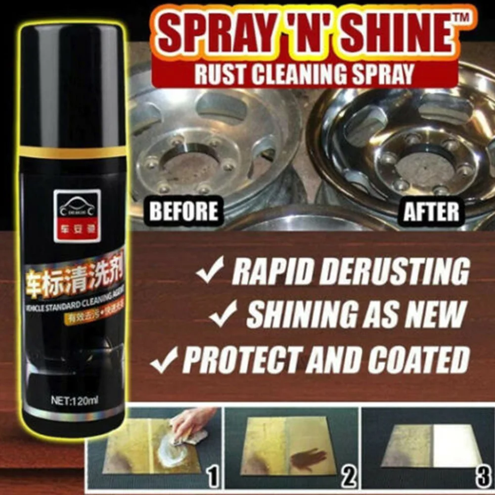 120 Ml Convenient Protection Refurbishing Agent Rust Cleaning Spray Car Shining Powerful Tool Paint Care Decontamination Surface |