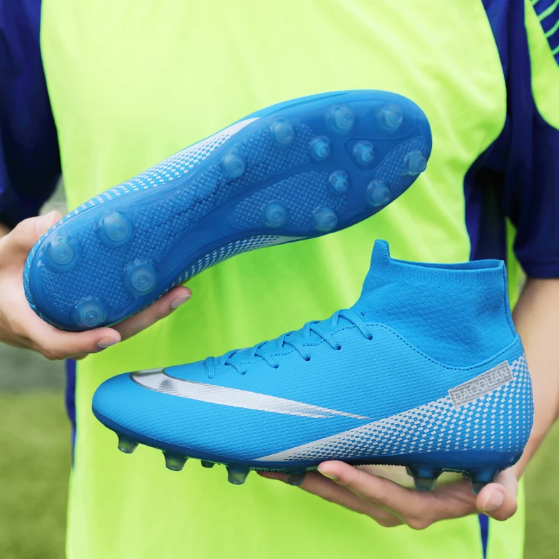 ALIUPS High Ankle Men Football Boots Kids Soccer Shoes Outdoor AG/TF Ultralight Cleats Sneakers Large Size 35-47 | Спорт и