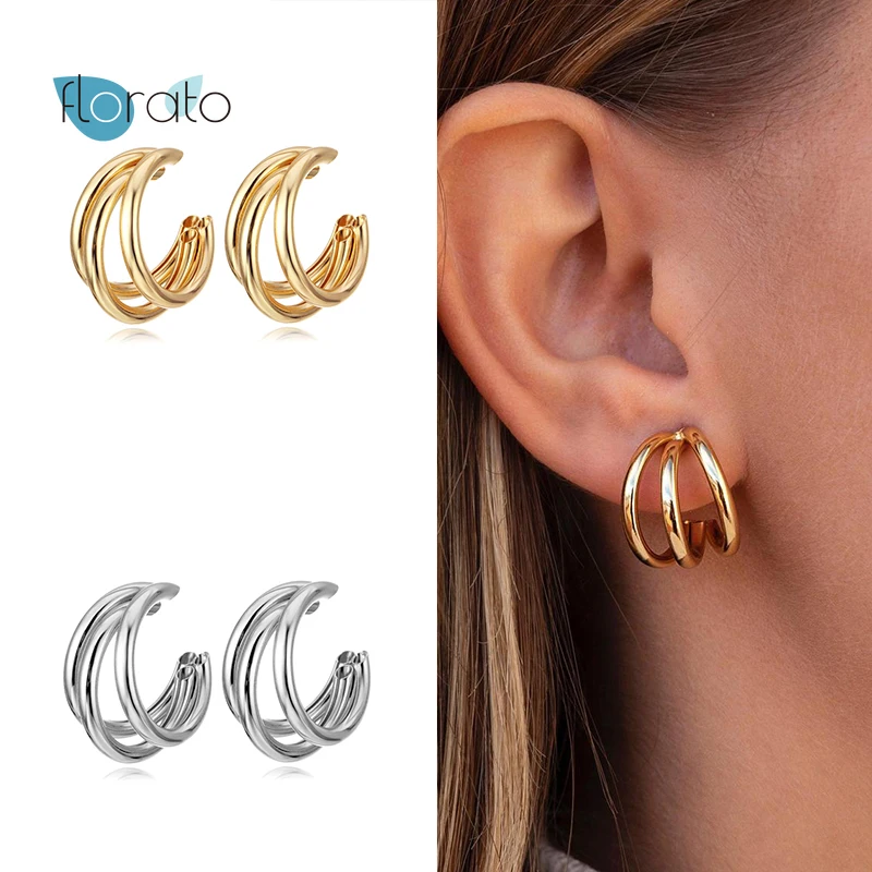 

925 Silver Ear Needle Metal Coil Stud Earring for Women Minimalist Korean Prevent Allergy Earring Accessories Party Jewelry Gift
