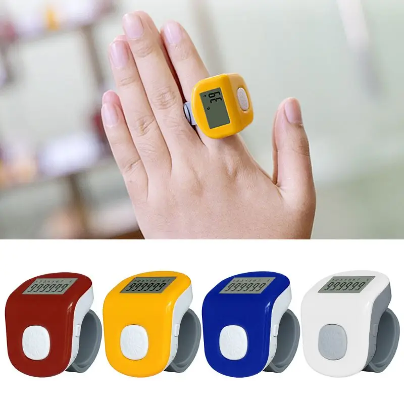 

Rechargeable 7-Channel 6-Digit Finger Prayer Counter LCD Silicone Tally Counter