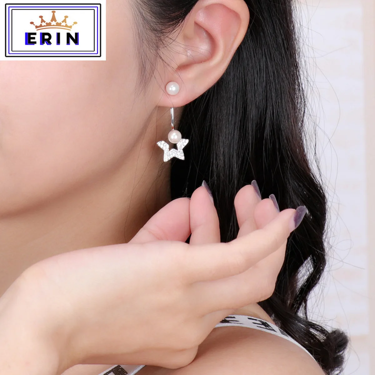 

ERIN High quality SWA, high quality Pearl Crystal Earrings