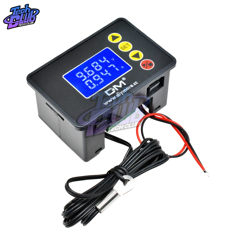 

1,37 дюймовый ЖК-дисплей DC 0-100V 10A 1000W Регулируемый 4-значный измеритель напряжения, ваттметр, тестер напряжения и тока, температурные инструмен...