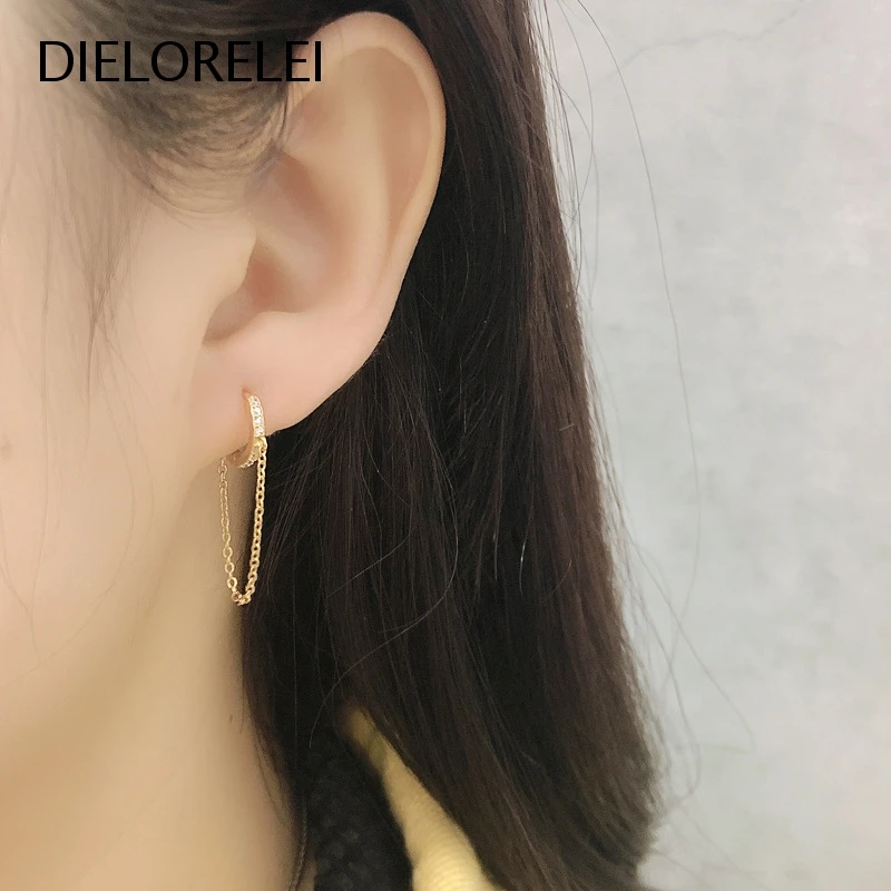 

DIELORELEI 925 Sterling Silver Style Dangle Drop Earrings Girls Accessories Gift Niche Light Luxury Prevent Allergy For Women