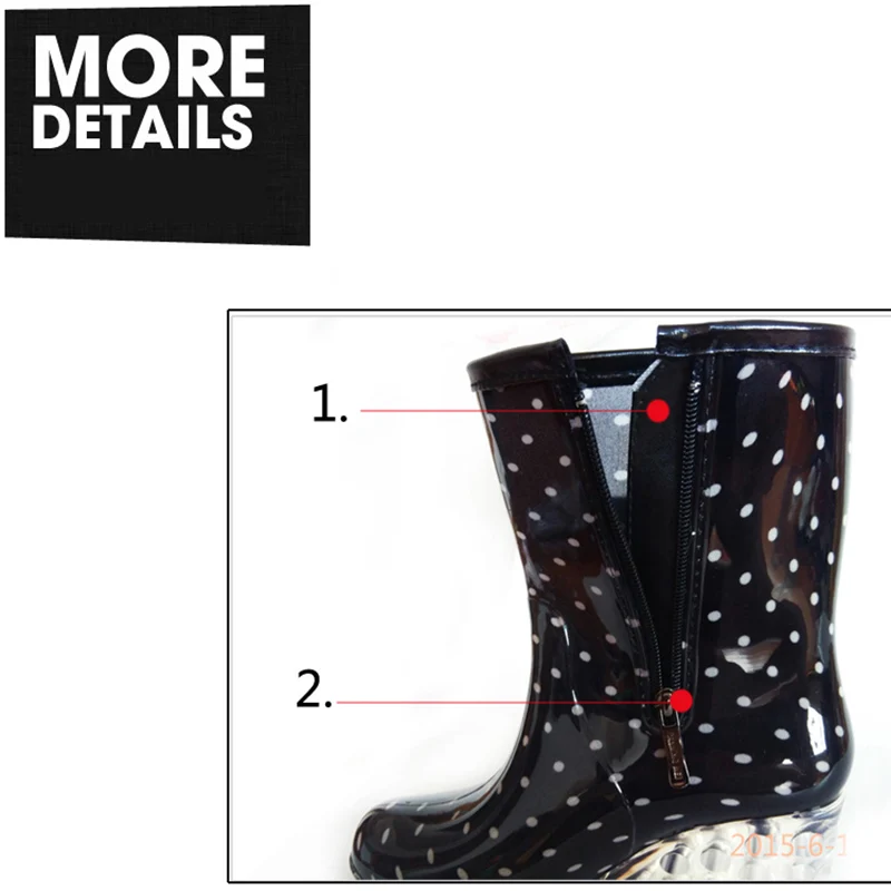 Горячая Распродажа Женские резиновые сапоги из ПВХ Резиновые с подкладкой