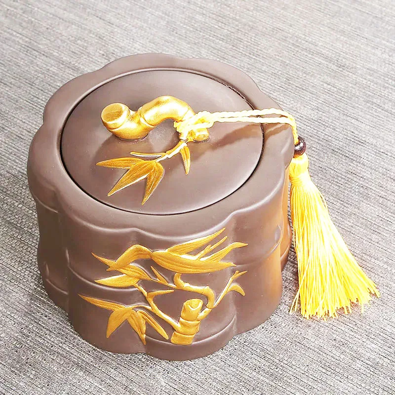 Чайный набор из пурпурной глины в китайском стиле чайная канистра фиолетовой