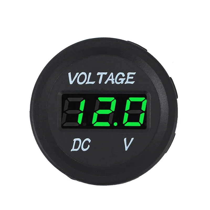 12V 24V Автомобильный водный мотоцикл светодиодный цифровой вольтметр Индикатор