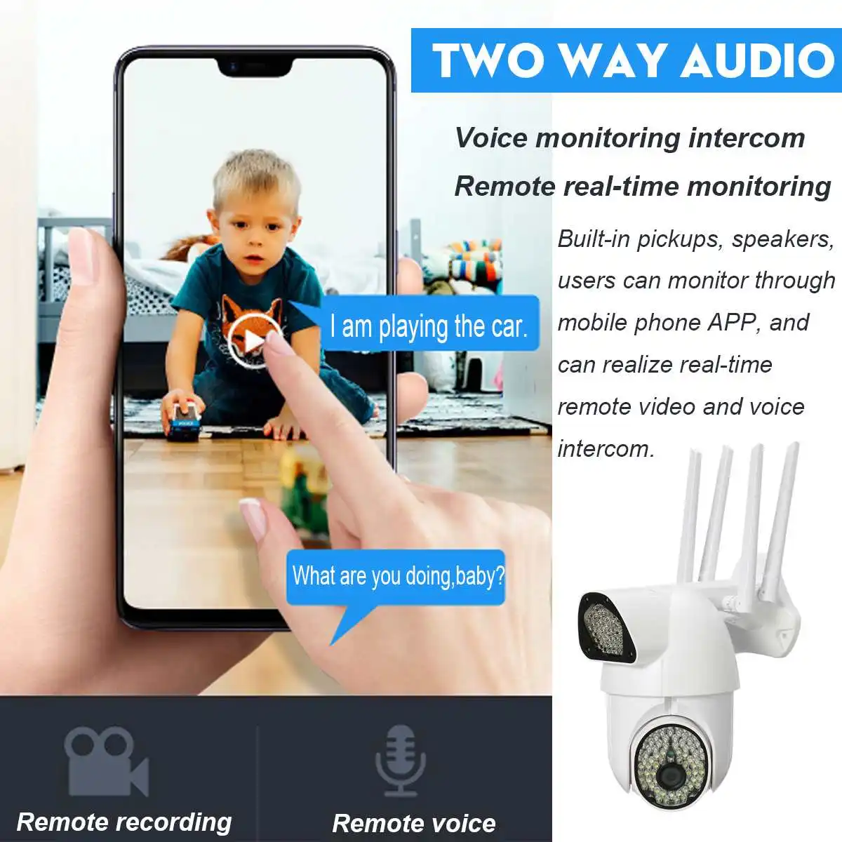 

Smart Wifi camera Wifi IP Camera Outdoor Human Auto Tracking Clear Night Wireless Camera Smart Outdoor IP Camera For iOS Android