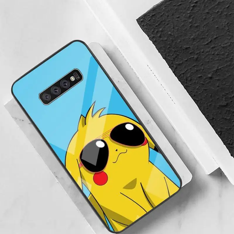 

Cartoon cute pickup Phone Case Back Cover For Samsung Cases S20 Plus S10 NOTE 8 9 10 10PRO Tempered Glass Soft Silicone Edge