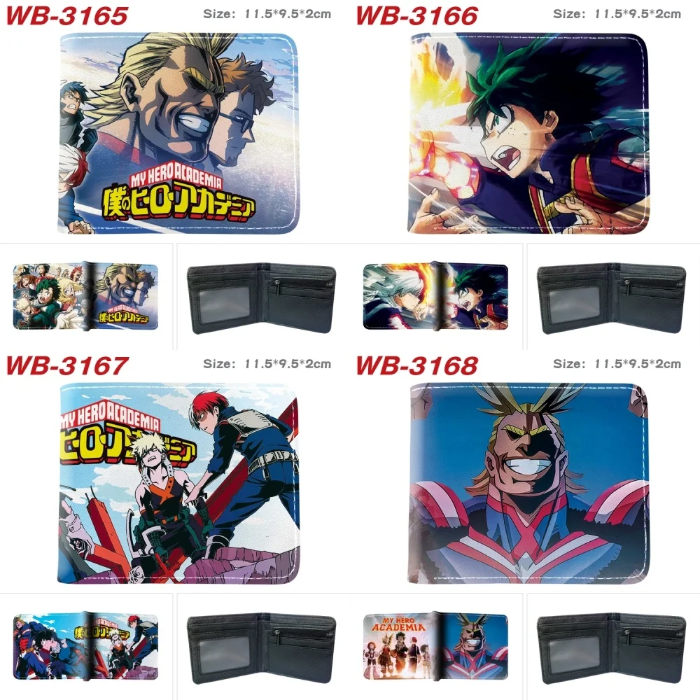 

New Wallet Anime My Hero Academia PU Men's Bifold Teenager Gifts Casual Photo Coin Card Holders Cosplay Boys Girls Leather Purse