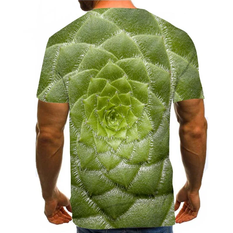 

Men's Graphic Shirt 3D Print T Shirt Novelty Green plants Tee Casual Top US Size Unisex Clothing