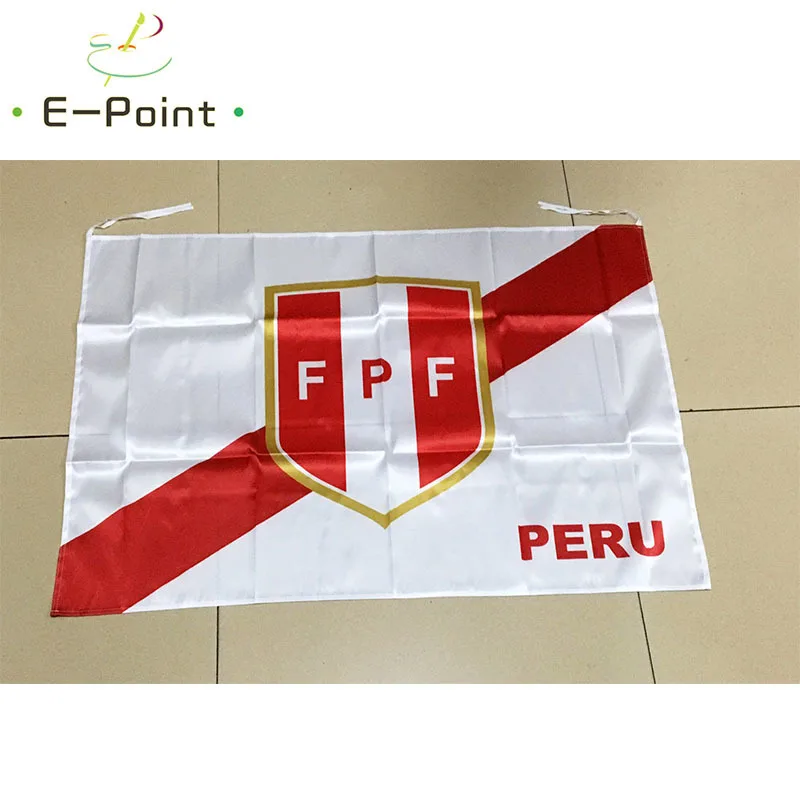 

60*90cm 90*150cm Size Satin Flag of Peru National Football Christmas Decorations for Home Flag Gifts