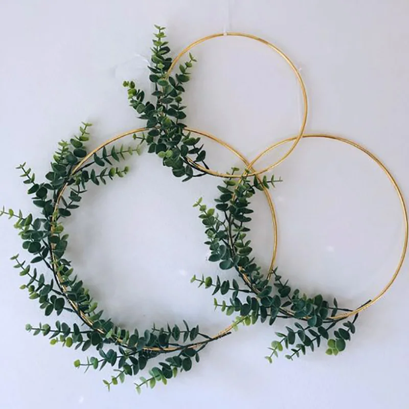 10-40cm Bamboo and metal ring Hoop Catcher Craft DIY Cross Stitch Embroidery Sewing Dream Floral Hoop Wind chimes Hanging Hoops