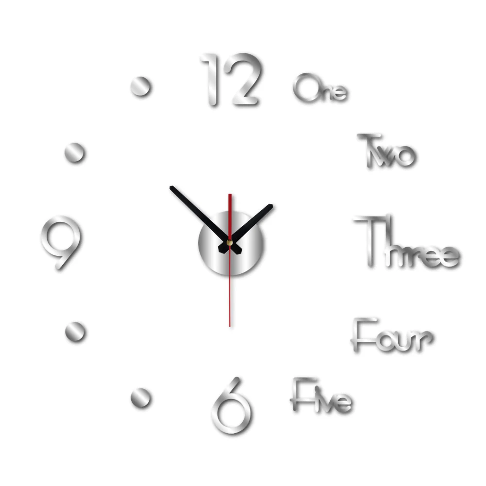 

Modern clock Sticker Stylish and Modern with a Frameless Design Adjustable Household Decoration