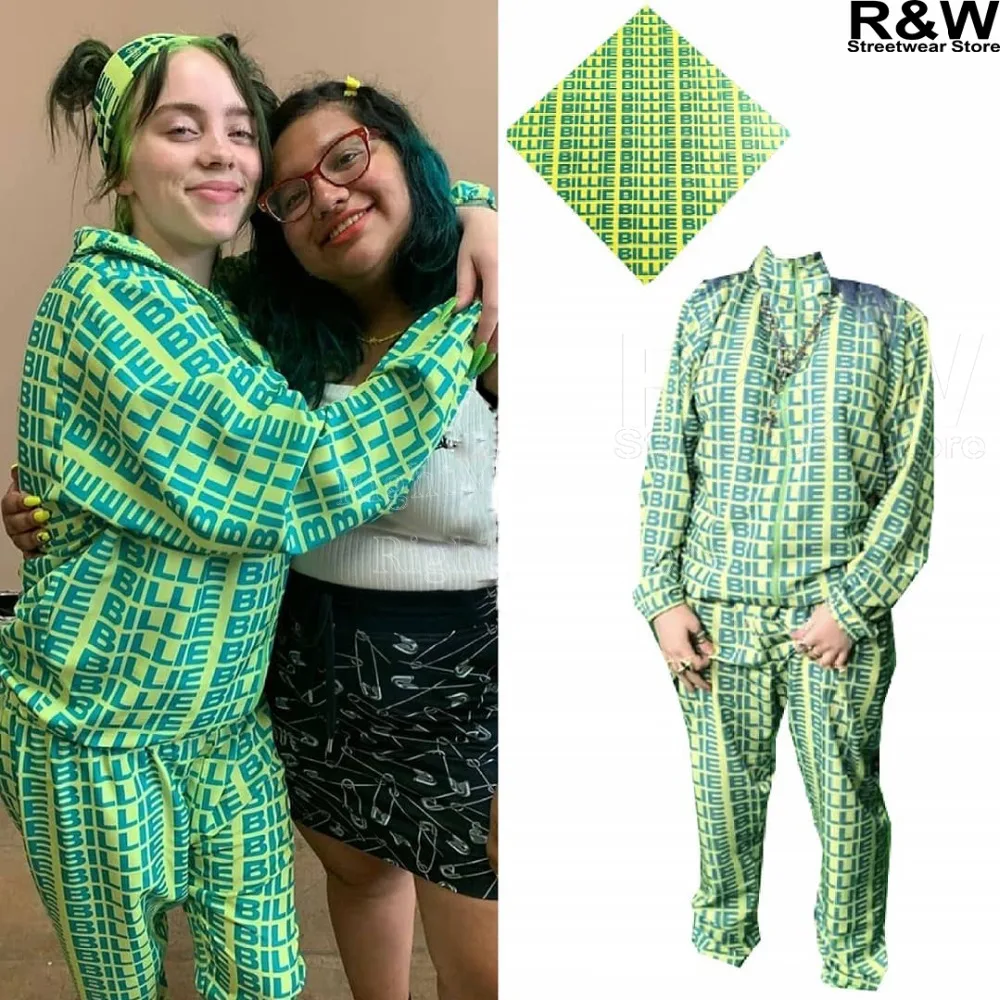 Billie Eilish, футболка, желтая, зеленая, черная, с надписью, уличная одежда, тот же абзац, хлопок,, летняя Новинка, высокое качество